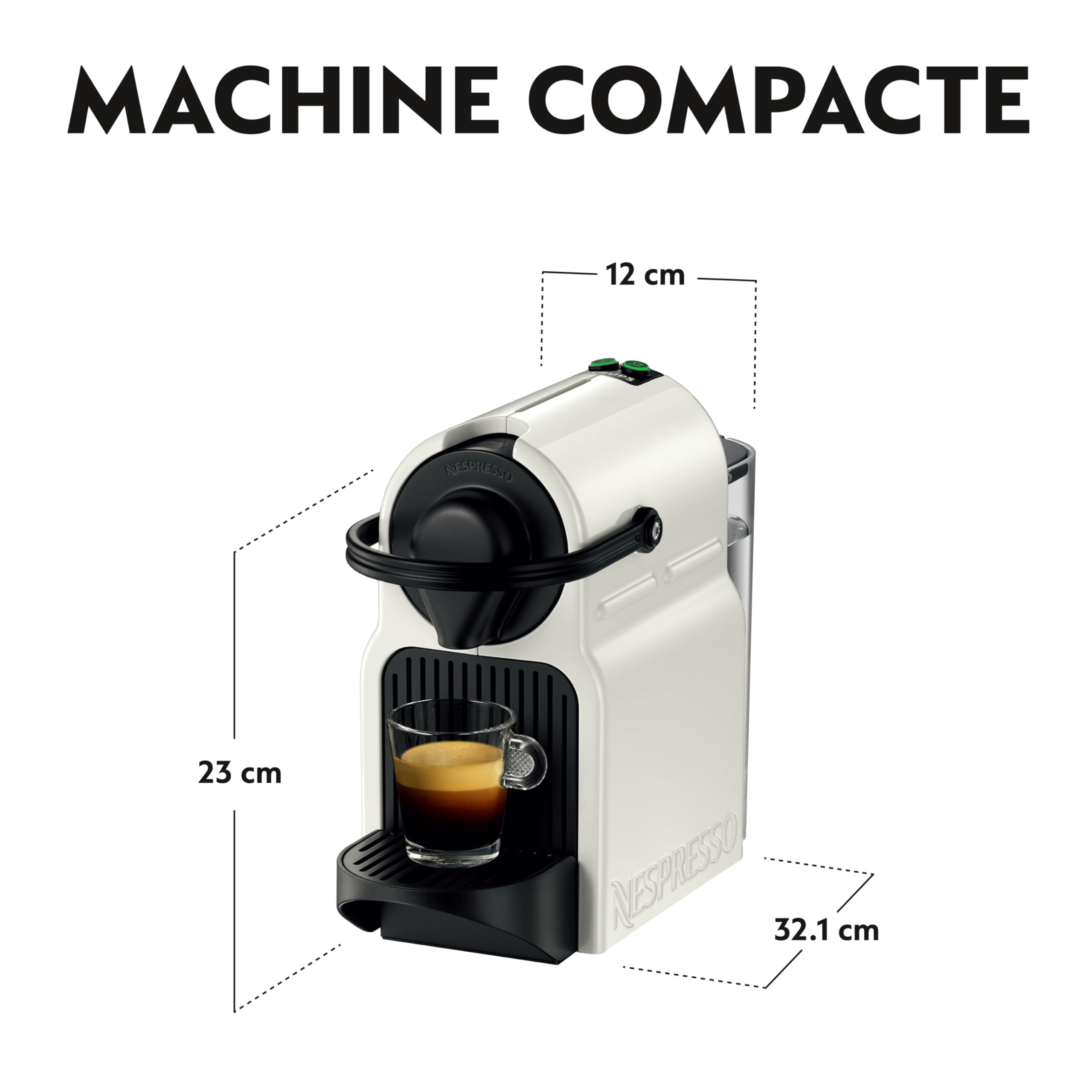 Cafetière Expresso Compacte Blanche 19 Bars avec Kit Découverte – Lumario YY1530